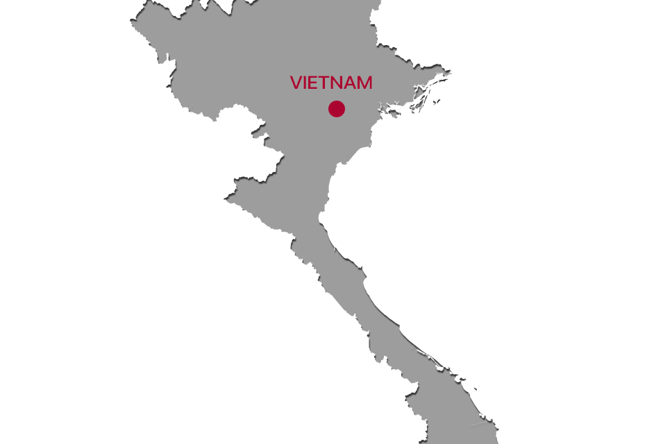 Map of Vietnam highlighting InBody's new subsidiary