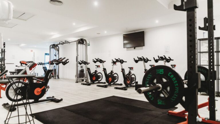 Gym equipment, illustrating body composition testing in fitness facilities