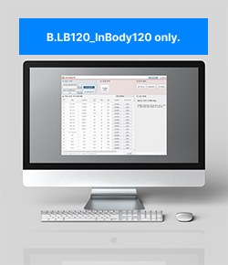 LookinBody software dashboard for tracking body composition results over time