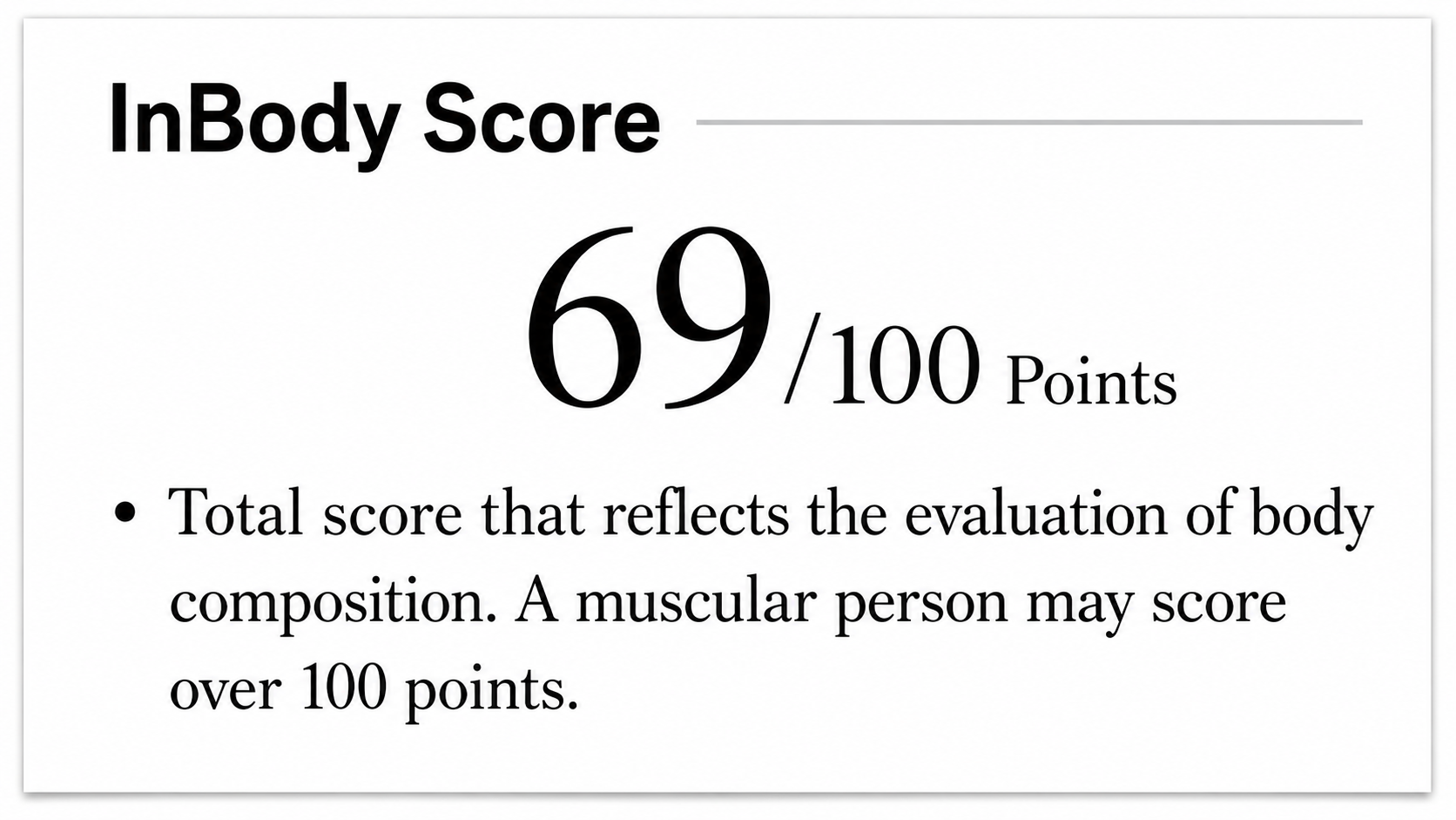 InBody Score